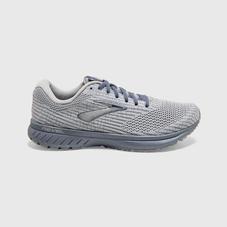 Brooks Revel 3 Israel - Men's Road Running Shoes - Grey (05172-UCNO)